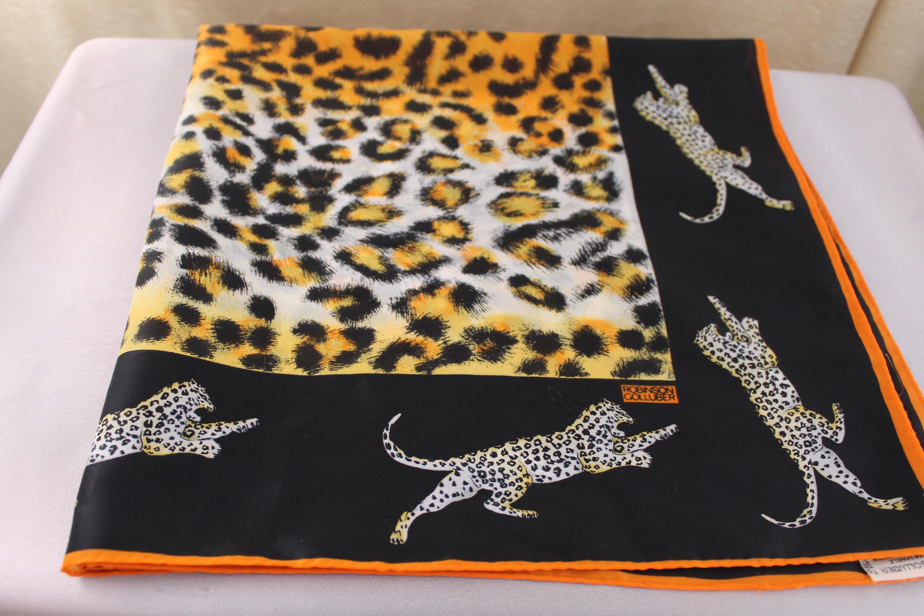 希少レア✨pleatsplease アニマル柄トップス ジラフ キリン ヒョウ Vintage Robinson Golluber Animal Print Neck Scarf 1950's Japan 26