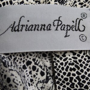 Vintage Adrianna Papell sidenblus svart/vit storlek L 1980-tal bild 8