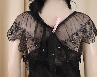 ◆Loulouseoul◆ Antique See Through Dress Black Antique See Through Dress (Black) - LOULOUSEOUL