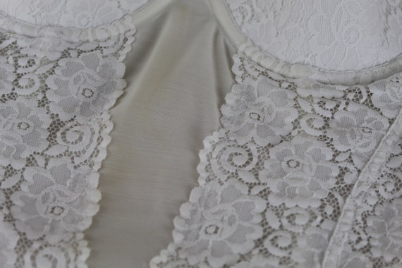 Vintage Maidenform Bra Long Line Bra/corset Size 36 A White/off White 90s 