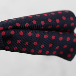 Vintage Silk Polka Dot Dress Bow Tie