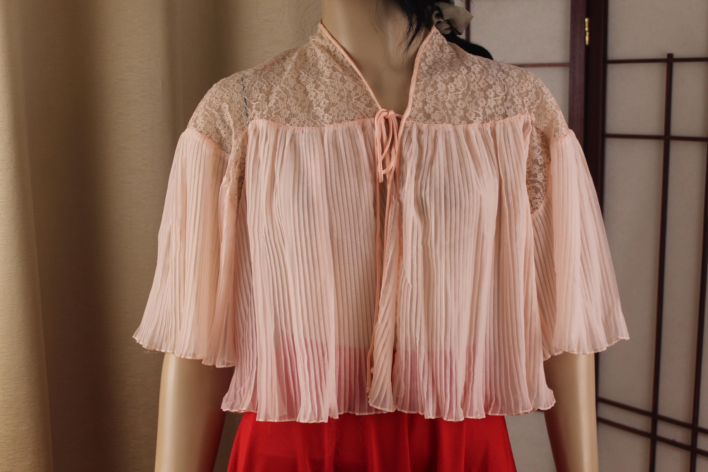 Vintage Barbizon Ariel 1950's Bed Jacket Pink Pleated Size S/M - Etsy