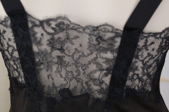 Vintage Luxite by Holeproof Black French Lace Ful… - image 7