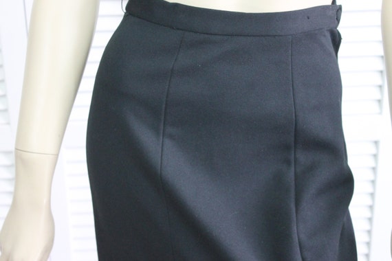 Vintage Long Black Fluted Skirt Miss Shaheen Size… - image 2