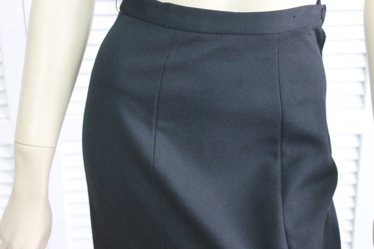 Vintage Long Black Fluted Skirt Miss Shaheen Size 8 1970s - Etsy