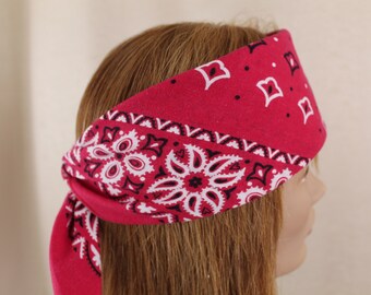 Vintage Red Fastcolor Bandana Soft Cotton 21 X 21" Worn In