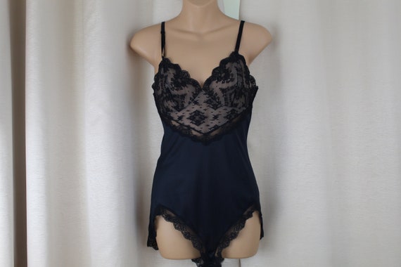 Vintage Vassarette Black Silky Teddy/basque Size 34 Underneath It All  Munsingwear Rare -  Canada