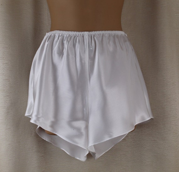 Vintage White Silky Satin French Knickers/Sleep S… - image 1