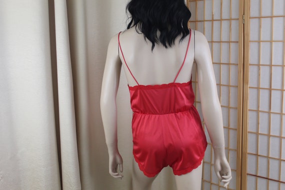 Vintage Flair 1960's Red Nylon Teddy/Basque Size … - image 5