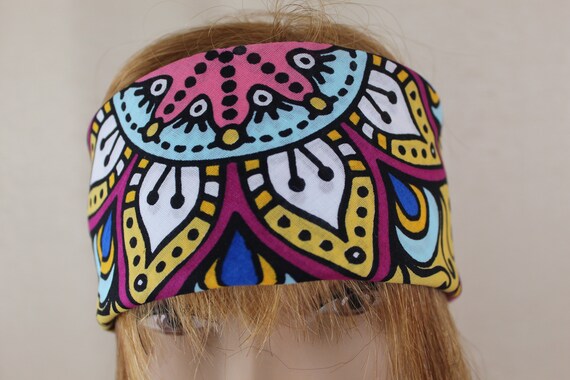 Vintage 60's Style Psychedelic Bandana 21.5 X 21.… - image 7