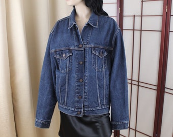 Vintage Levi Strauss & Co Blue Denim Jacket Trucker Size Medium