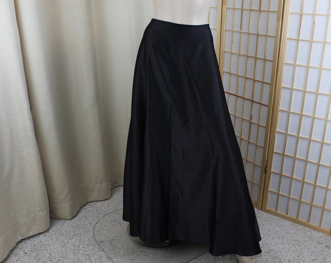 1950s Sheer Black Lace Circle Skirt