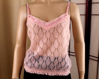 Vintage Victoria's Secret Pink Mohair Blend Soft Cami Size M/L