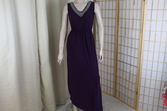 open lace back dress Tessa Purple Maxi Dress & Gloves main image 1