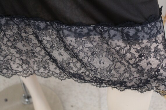 Vintage Luxite by Holeproof Black French Lace Ful… - image 5