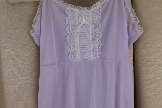 Vintage Girls Nylon Full Slip Lavender/Purple/Whi… - image 6