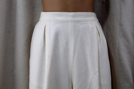 Pendleton, Vintage Miss Pendleton Ivory Wool Pants Size 12 30" Waist