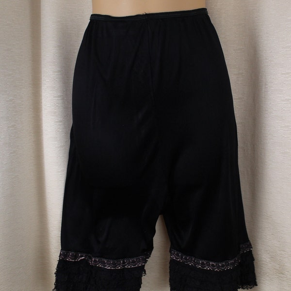 Vintage Penney's Gaymode 1950's Black Ruffled Pettipants/Bloomers Size L
