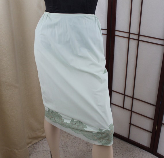 Vintage Van Raalte Suavette Green Half Slip Size … - image 1