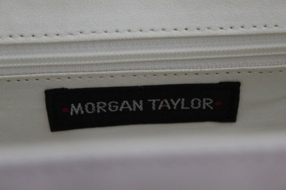 Vintage Morgan Taylor White Leather Cross Body Ha… - image 6