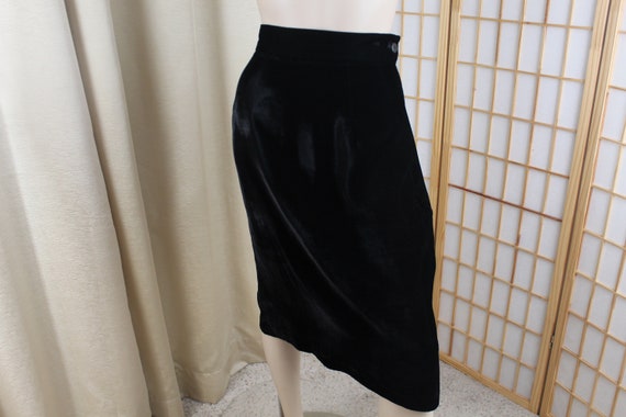 Vintage Fitting Image Black Velvet Pencil Skirt 32 35 Waist Size 16 Etsy Canada