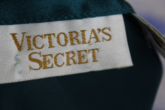 Vintage Victoria's Secret Emerald Green Satin Cam… - image 5