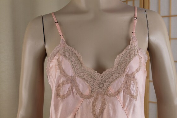 Vintage Antique Silk Step Through Slip/Teddie/Chem