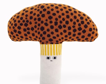 Porto, Mushroom knit Pillow - Lambswool
