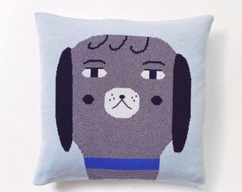 Dog Knit Pillow - 20x20, cover only