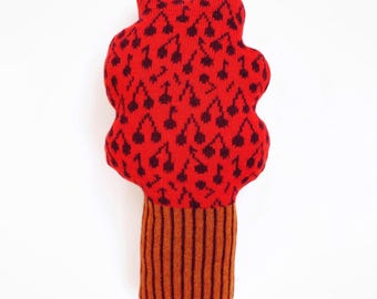 Cherry Tree Knit Pillow - Merino, Lambswool Plush