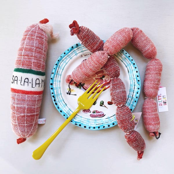 Knitted Sausages - Merino Wool Pretend Play Food
