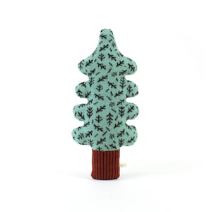 Christmas Tree pillow - pine tree shaped cushion, knitted Lambswool tree plush