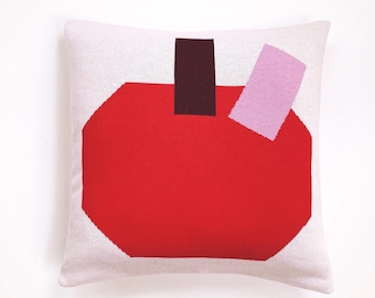 Geometric Apple Jacquard Knit Pillow - 20x20, cover only