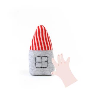House Baby Rattle - Soft Knitted Newborn Baby Toy - Baby Shower Gift