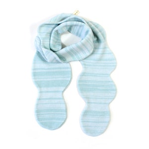 Cloud knit scarf handmade merino wool scarf winter knit scarf fun scarf women gift kids scarf Azure