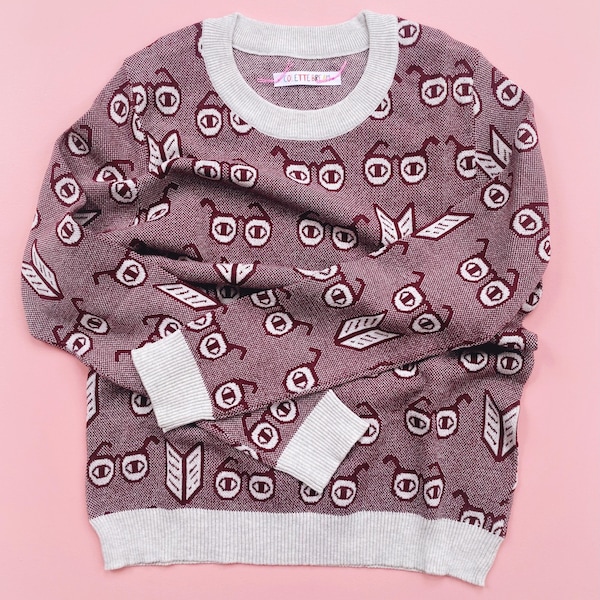 Spectacles knit Sweater - eyeglasses pattern