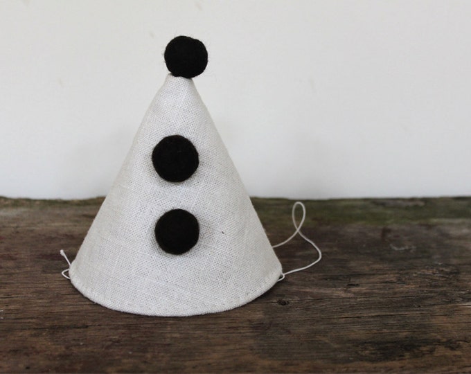 Party Hat Natural Linen can Be Customized Etsy