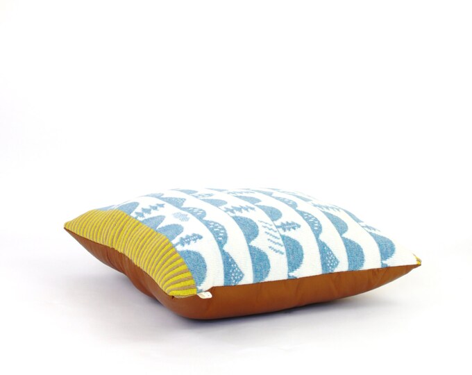 Landscape Wool / Leather Floor Pillow Etsy