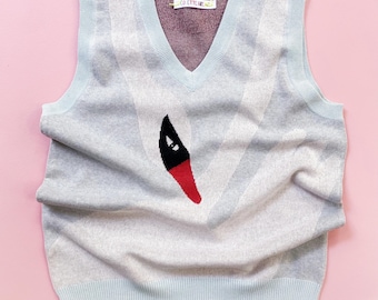 Swan knit Sweater Vest