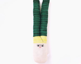 Greenie Leek - Merino Knit Plush Toy