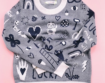 Lucky Me - Jacquard knit Sweater