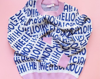 Greetings knit Sweater