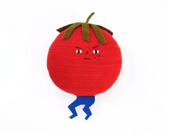 Tommy Tomato - Merino Knit Plush Toy