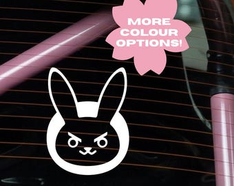 D.VA Hase Logo Aufkleber | Wasserfester Vinyl-Aufkleber | Auto-Szenen-Akzent