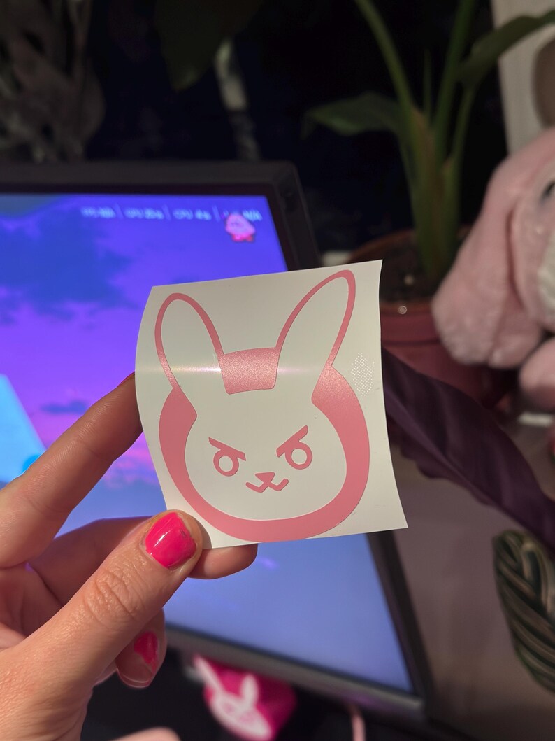 D.VA Bunny Logo Decal | Waterproof Vinyl Sticker | Car Scene Accent - Etsy