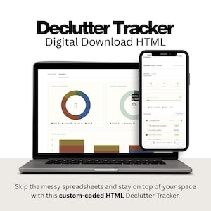 Declutter Planner HTML Tracker | Home Organization Checklist (Digital Download)