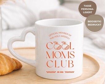 Personalized Cool Moms Club Mug – Custom Name Coffee Cup – Funny Mom Gift – Aperol Mom Mug – Gift for Mom – Cute Aesthetic Mug