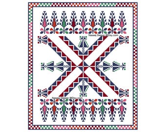 Beersheba Handkerchief – Palestinian Bridal Handkerchief (منديل بئر السبع)
