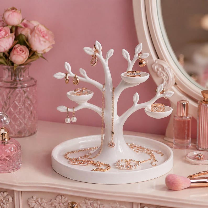 Jewelry Tree Organizer STL 3D Printable | Modern Minimalist Stand ...