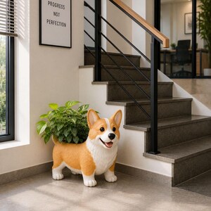 Maceta con forma de perro adorable (archivo STL) / Organizador de escritorio con forma de perro kawaii y portalápices (impresión 3D)